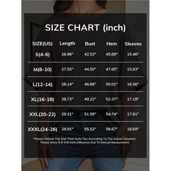 Womens Oversized T Shirt Loose Fit Casual Crew Neck Summer Top Plus Size - Picture 6 of 7